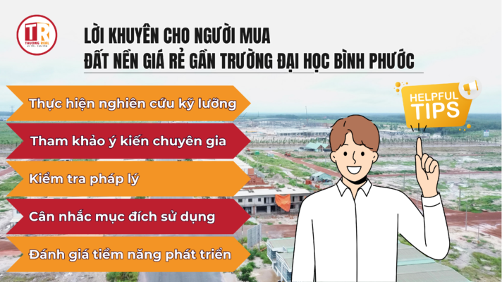 Lời khuyên cho người mua đất nền giá rẻ gần trường đại học Bình Phước