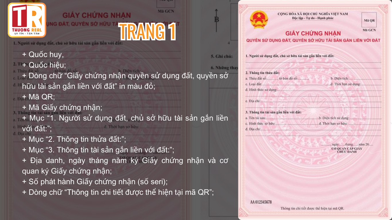 Trang 1 Sổ đỏ/Sổ hồng mới nhất 2024