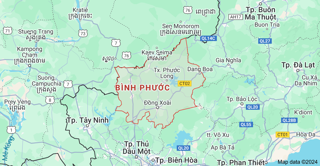 Đất nền giá rẻ khu vực Bình Phước