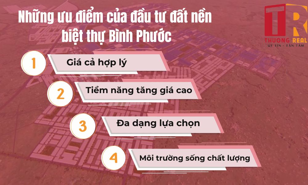 Ưu điểm của đầu tư đất nền biệt thự Bình Phước