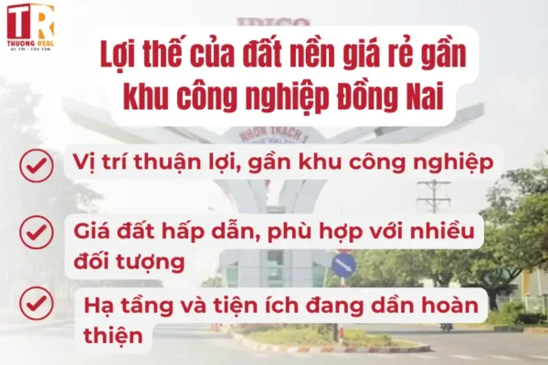 Đất nền giá rẻ gần khu công nghiệp Đồng Nai.