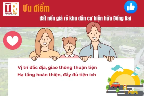 Đất nền giá rẻ khu dân cư hiện hữu Đồng Nai