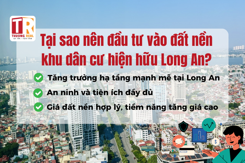 Đất Nền Giá Rẻ Khu Dân Cư Hiện Hữu Long An – Đầu Tư Cao