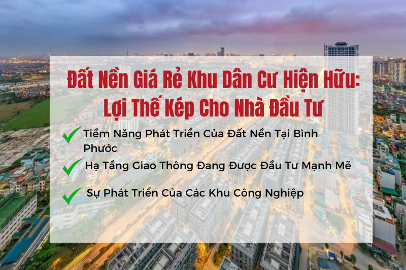 Đất nền giá rẻ KDC hiện hữu: Lợi thế kép cho nhà đầu tư